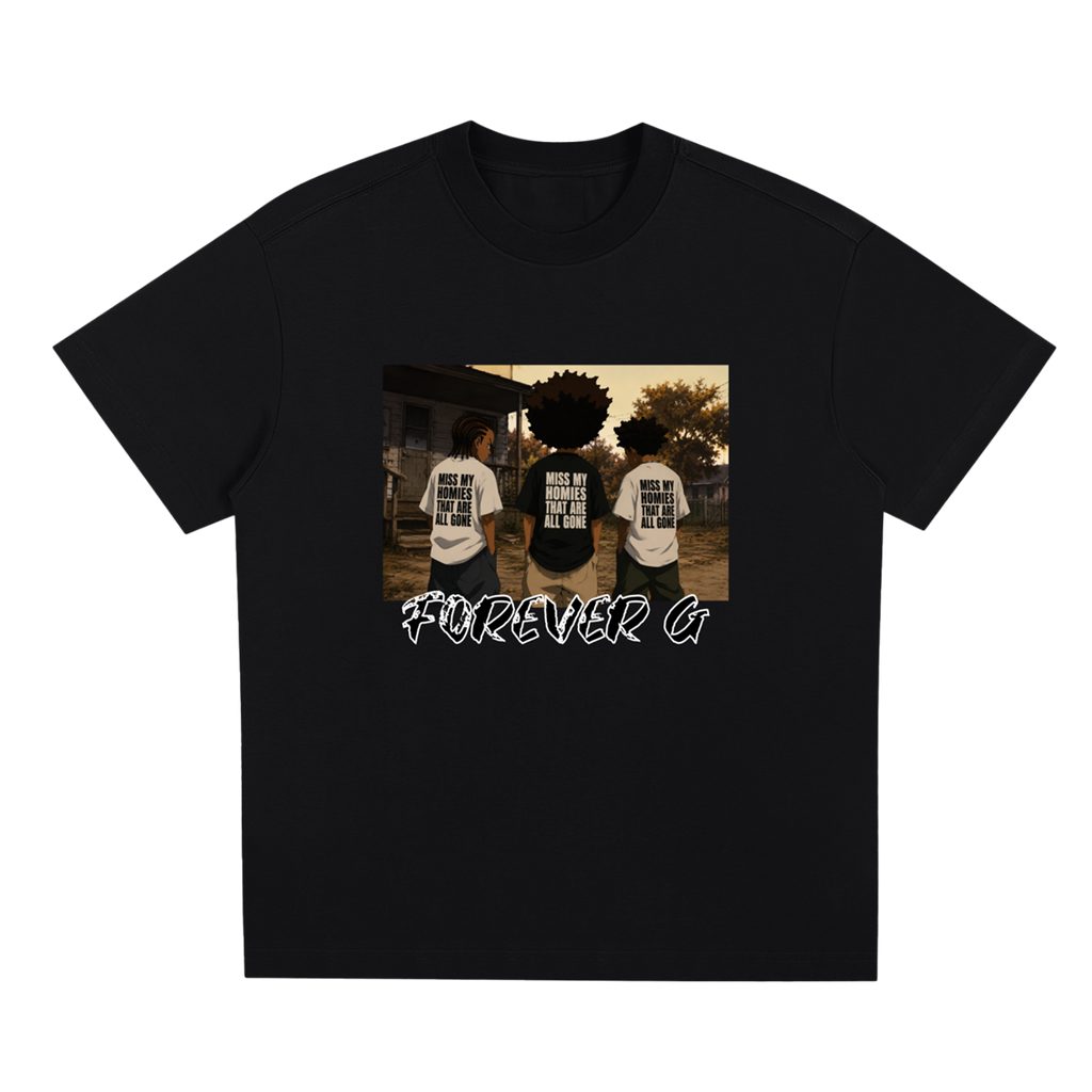 FOREVER G CARTOON MISS MY HOMIES THAT ARE ALL GONE TSHIRT